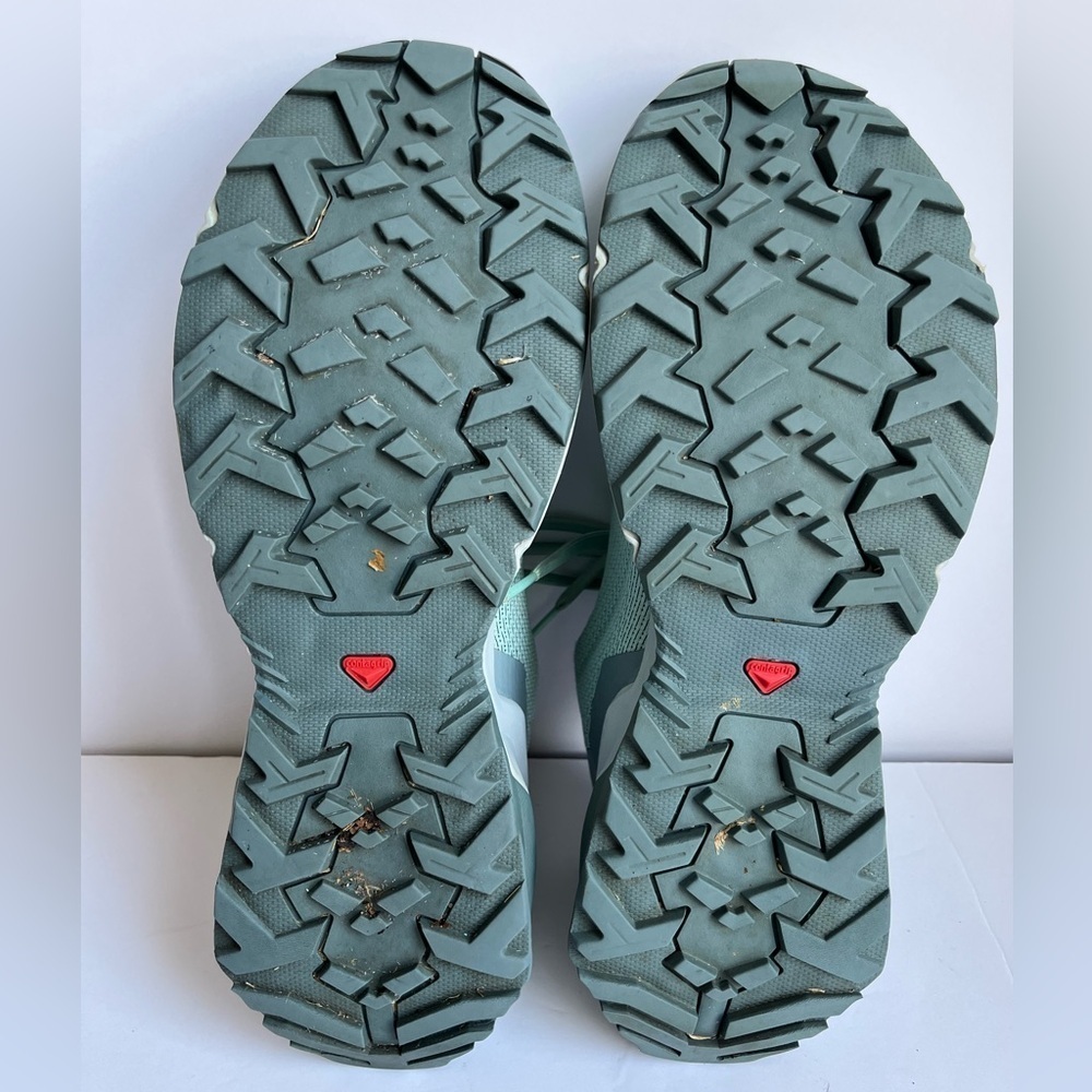 Salomon X Reveal Green Trail Running Shoes Women Large 9.5 - Picture 7 of 10
